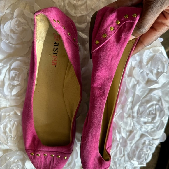 JustFab Studded Ballet Flats. Color Pink. Size 9.5 - Picture 5 of 10